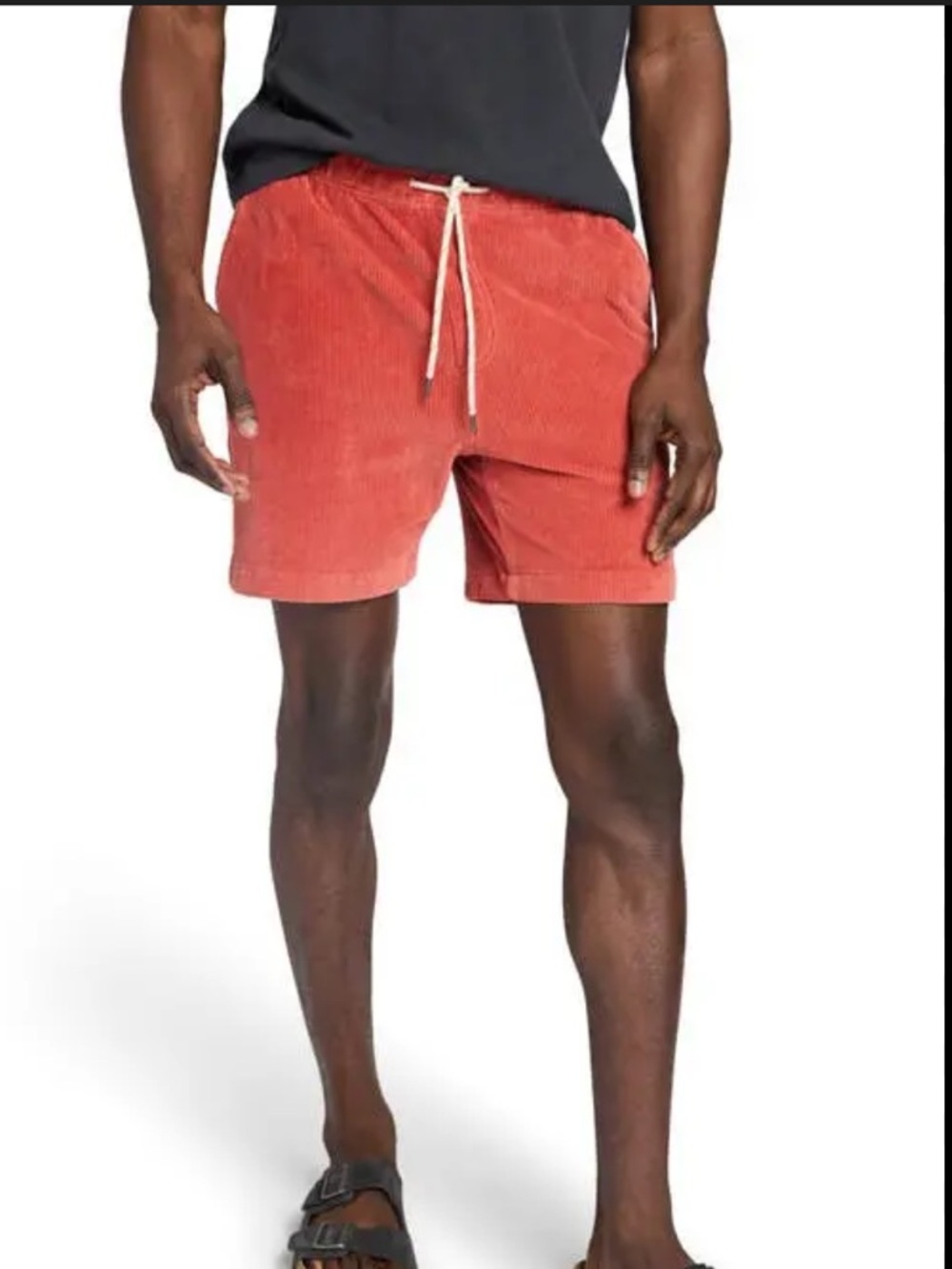 Faherty Corduroy Drawstring Cord Shorts - Coastal Orange